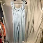 Baaevely Women's Jumpsuit Denim Blue Ruffle Strap Romper‎ Size Large L New Photo 10