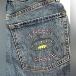 Wild Fable Highest Rise Wide Leg Ankle Sz 4/27R–Graphic Doodle Print Raw Hem Photo 3