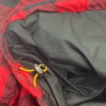 SOLD: L.L. Bean Half ZIP Buffalo Print Hooded Jacket L Petite Red/Black PREOWNED Red Size undefined Photo 4