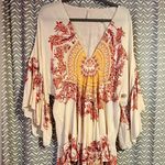 Free People  | Sunset Dreams Printed Bell-Sleeve Tunic, Size L. Photo 3