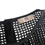 Orla Kiely Black Embroidered Grid Mesh Sleeveless Knee Length Dress Size 8 Photo 8