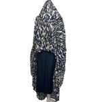 Abstract Print M/L Long Sleeve Maxi Dress Boho Tiered Chiffon Black Gold White Size undefined Photo 6