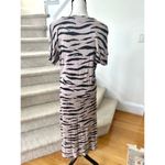 Rails  Ren Beige & Black Watercolor Tiger Stripe Maxi T-Shirt Dress Photo 3