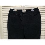 st. john's bay Corduroy Pants Size 14 Stretch Black Boot Cut Slender Mid Rise NWT Photo 1