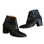 Madewell Kelci Heeled Black Leather Boots, Sz 8 Photo 1