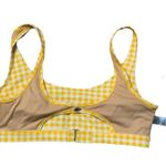 Old Navy NWT yellow gingham  swim top bathing suit top bikini M pool country Photo 8