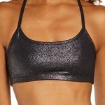 Beyond Yoga Twinkle Slim Sports Bra in Black/Silver Shimmer Photo 0