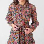 Birds of Paradise Trovata Birds of Paradis Vintage Floral Abigail Short Dress Size Large Photo 0