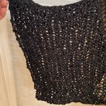 Ralph Lauren handmade crochet black rayon cropped top/shrug. Size OS. NWOT. Photo 3