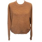 It Is Well 100% Cotton Textured Knit Sweater – Women’s Small – Caramel Brown Photo 1