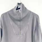 Aerie Down To Earth 1/4 Zip Pullover XS Grey Photo 3