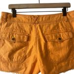 Free People Orange Frayed Hem Denim Shorts Size 8 Pockets Casual Summer Photo 3