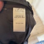Poetry  EUC Women's Gray Cropped 100% Linen Pants Size 16 Photo 3