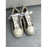 Brunello Cucinelli Auth  Cream Tan Suede W/microbeads Low Top Sneakers EU37.5 US7 Photo 9