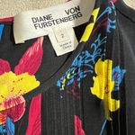 Diane Von Furstenberg  Black Maxi Dress with Floral Print Photo 7