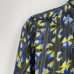 Elan  Mockneck Coquette Old Money Pleated‎ Puff Sleeve Backless Crop Top Medium Photo 2