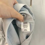 Rachel Parcell  Light Blue Puff Sleeve Ruffle Blouse Size S Photo 6