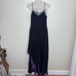 Onyx Nite  Vintage 90s purple glitter reflective assymetrical dress gown Y2K 10 Photo 3