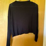 Black Mock Neck Knit Sweater Top Size M Photo 1