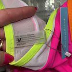 NEW Color Block Mesh Hot Pink Bikini Photo 7