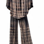 Butterfly Off the Shoulder Jumpsuit in Black and Tan Size undefined Photo 0