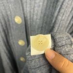 Soft by Naadam 100% Cashmere Ribbed Cardigan Cable Sleeve Photo 6