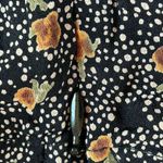 Flynn Skye long puff sleeve maiden mini black with dots and floral print SM NWT Photo 2