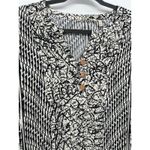 Soft Surroundings Raven Shift Dress Size 1X Rayon Raven Henley Button Abstract Photo 2