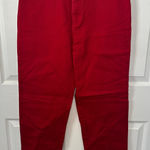 Lauren Jeans‎ Co. Ralph Lauren Red Denim Pants Gold Hardware High Rise Size 10 Photo 0