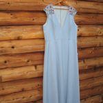 Mac Duggal NWT Gorgeous Ieena Beaded Cap Sleeve V Neck Beaded Gown Dress Photo 4