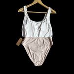 Daniel Cremieux Cremieux Seawater White & Mauve Colorblock One Piece Swim Suit New Size Medium Photo 5