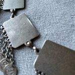 Boutique Vintage Silver Heavy Metal Moon coin belt with black stones! Photo 5