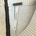 Free People Colorblock Sweater Dress Medium Knit Neutral Black Linen Cotton Photo 11