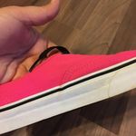 Vans Authentic Original Low Top Shoes Exclusive Neon Hot Pink Black Size 6.5 Photo 8