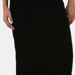 No Boundaries  Black Velvet Leopard Print Maxi Mesh Skirt Medium Photo 0