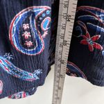 Westport  Blue Paisley Feather Maxi Dress Sz L Ruffled Straps Flowy Boho Photo 5