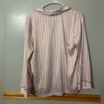 Victoria's Secret  Satin Long Pajama Set Pink Iconic Stripe Size Small Photo 4