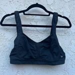 MD 34DD black no padding fabric sports bra Size L Photo 0