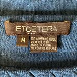 Etcetera  Blue Knee-Length Sweater Dress Size Medium Photo 9