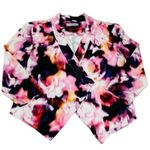 Askari  Pink Purple Black Abstract Print Jacket Cardigan Large Lined‎ Drape Photo 3