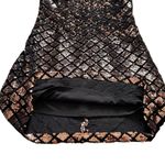 JB by Julie Brown Dress Gold Sequins Diamond Pattern Sleeveless Party Small Black Photo 8