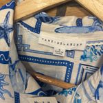 Jane and Delancey  Blue And White Button Down Shirt Size Small Photo 4