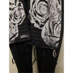 Lauren Moshi New.  black floral stripe scarf. Retails $169 Photo 9