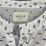 WRAP London Long Sleeve Cotton Button Down Embroidered Western Printed Shirt Top White Size 14 Photo 6