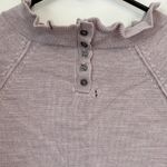 Free People  Womens Ruffled Pullover Sweater in Lilac Photo 4