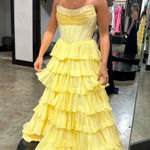 Sherri Hill  Dress Prom Yellow Photo 0