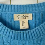 Jessica Simpson  Blue Cable Knit Cropped Sweater - Size - Small Photo 3
