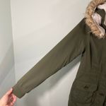 Hollister Women's Army Green Sherpa Lined Hoodie Jacket Size S Photo 4