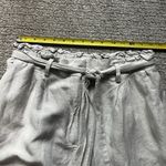 H&M Woman's 10 Cream Paper bag Shorts Photo 3