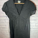 Converse solid black casual dress vneck women’s size large Photo 0